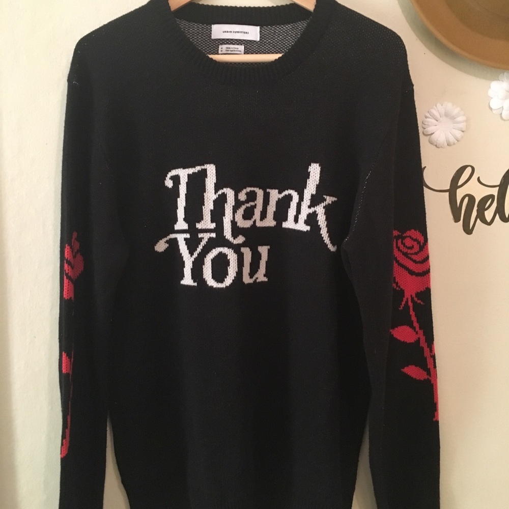 Urban Outfitters Thank you sweater 🌹